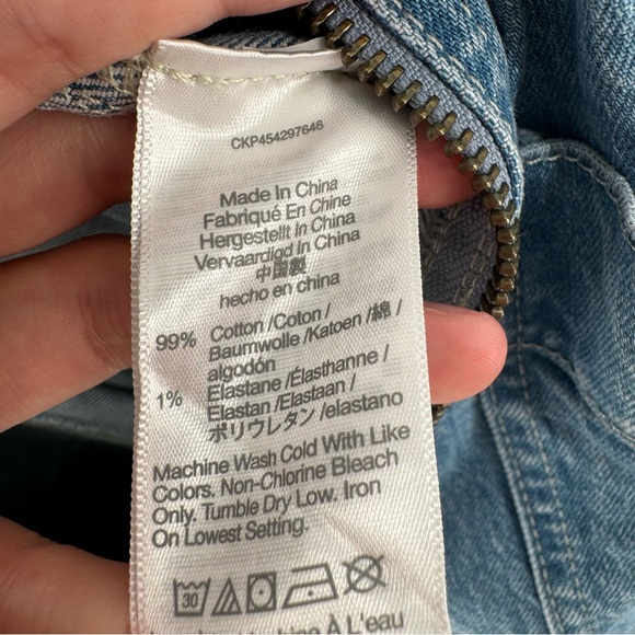 Madewell Denim Zip Smock-Waist Jumpsuit in Baisley Wash Size XS - Picture 6 of 7